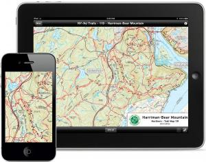 Trail Conference Maps on an iPad and iPhone