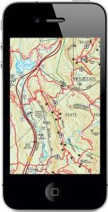 Trail Conference Maps on an iPhone