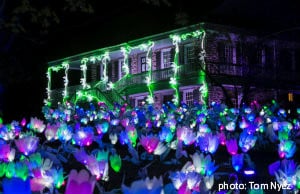 Van Cortlandt Manor lit up for Lightscapes show